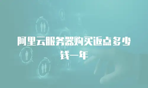 阿里云服务器购买返点多少钱一年
