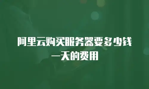 阿里云购买服务器要多少钱一天的费用