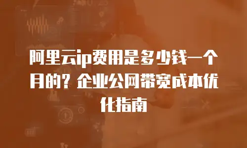 阿里云ip费用是多少钱一个月的？企业公网带宽成本优化指南