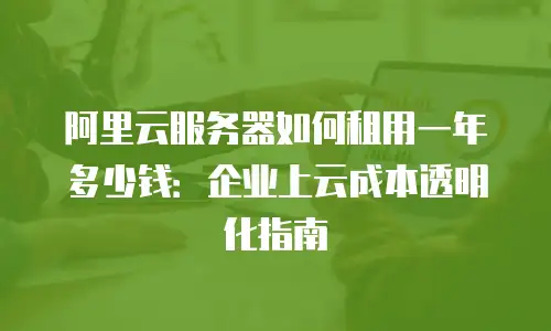 阿里云服务器如何租用一年多少钱：企业上云成本透明化指南
