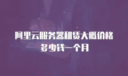 阿里云服务器租赁大概价格多少钱一个月