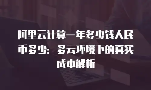 阿里云计算一年多少钱人民币多少：多云环境下的真实成本解析
