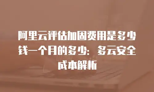 阿里云评估加固费用是多少钱一个月的多少：多云安全成本解析