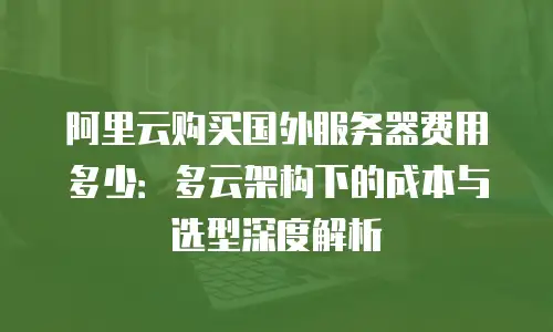 阿里云购买国外服务器费用多少：多云架构下的成本与选型深度解析