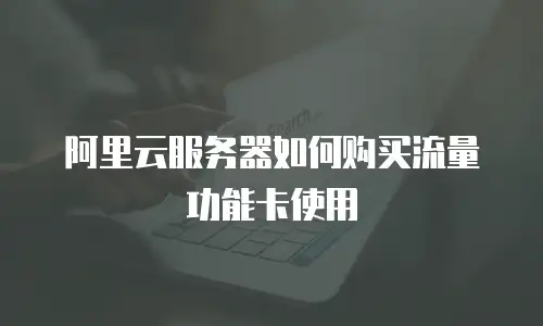 阿里云服务器如何购买流量功能卡使用