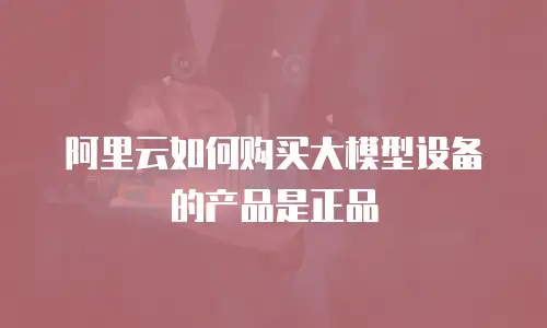 阿里云如何购买大模型设备的产品是正品
