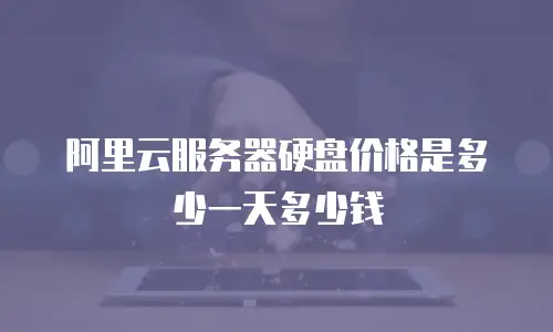 阿里云服务器硬盘价格是多少一天多少钱