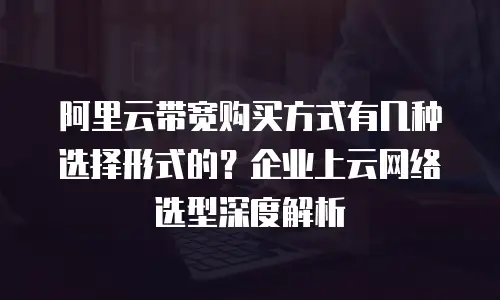 阿里云带宽购买方式有几种选择形式的？企业上云网络选型深度解析