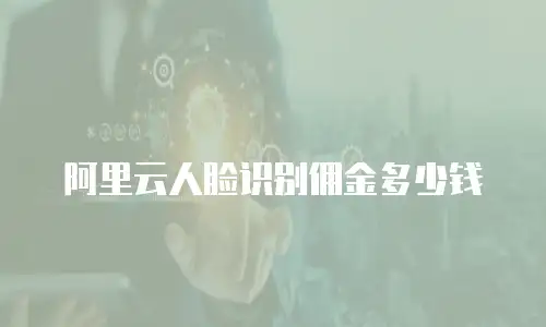 阿里云人脸识别佣金多少钱
