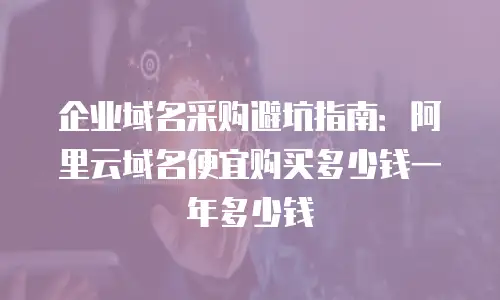 企业域名采购避坑指南：阿里云域名便宜购买多少钱一年多少钱