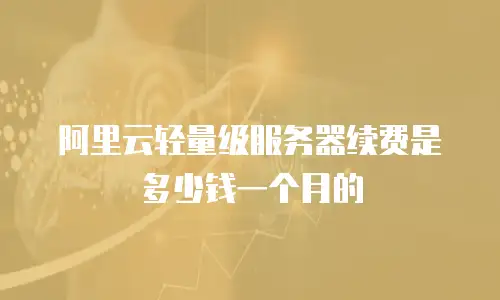 阿里云轻量级服务器续费是多少钱一个月的