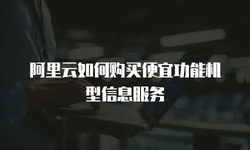 阿里云如何购买便宜功能机型信息服务