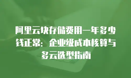 阿里云块存储费用一年多少钱正常：企业级成本核算与多云选型指南