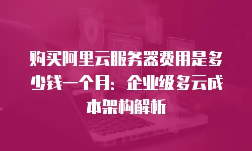 购买阿里云服务器费用是多少钱一个月：企业级多云成本架构解析