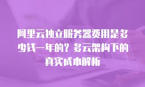 阿里云独立服务器费用是多少钱一年的？多云架构下的真实成本解析