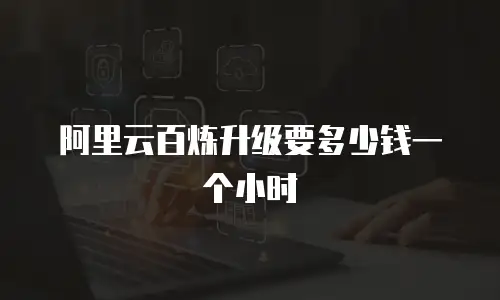 阿里云百炼升级要多少钱一个小时