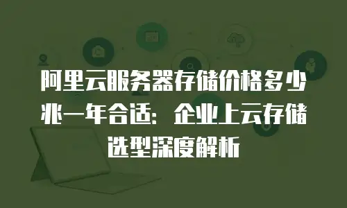 阿里云服务器存储价格多少兆一年合适：企业上云存储选型深度解析