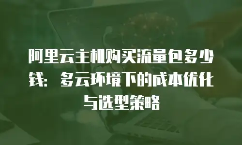 阿里云主机购买流量包多少钱：多云环境下的成本优化与选型策略