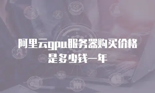 阿里云gpu服务器购买价格是多少钱一年
