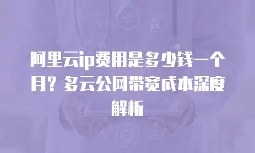 阿里云ip费用是多少钱一个月？多云公网带宽成本深度解析