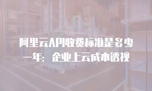 阿里云API收费标准是多少一年：企业上云成本透视