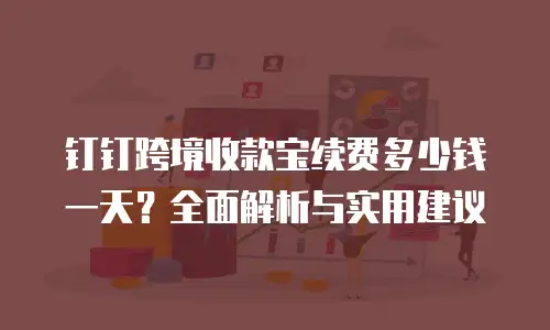 钉钉跨境收款宝续费多少钱一天？全面解析与实用建议
