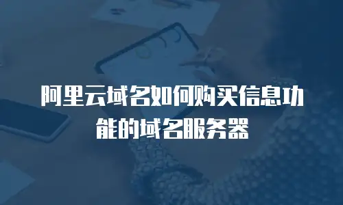 阿里云域名如何购买信息功能的域名服务器