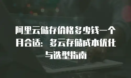 阿里云储存价格多少钱一个月合适：多云存储成本优化与选型指南