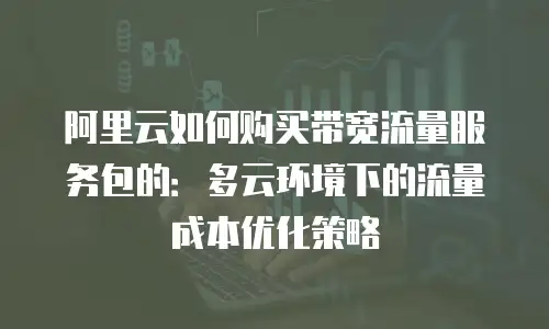 阿里云如何购买带宽流量服务包的：多云环境下的流量成本优化策略