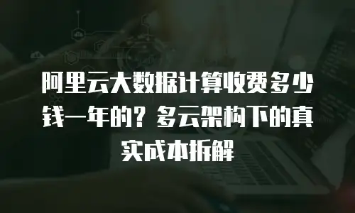 阿里云大数据计算收费多少钱一年的？多云架构下的真实成本拆解