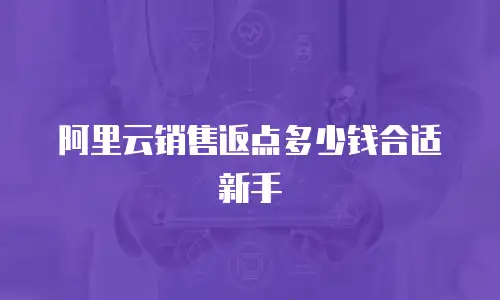阿里云销售返点多少钱合适新手