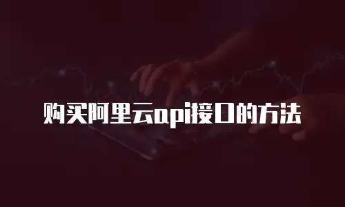购买阿里云api接口的方法
