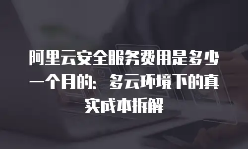阿里云安全服务费用是多少一个月的：多云环境下的真实成本拆解