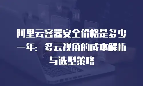阿里云容器安全价格是多少一年：多云视角的成本解析与选型策略