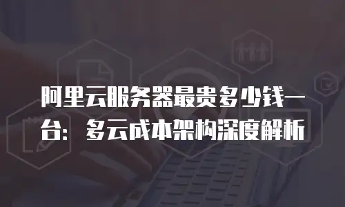 阿里云服务器最贵多少钱一台：多云成本架构深度解析