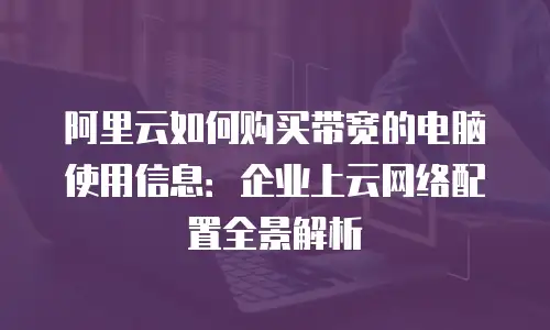阿里云如何购买带宽的电脑使用信息：企业上云网络配置全景解析