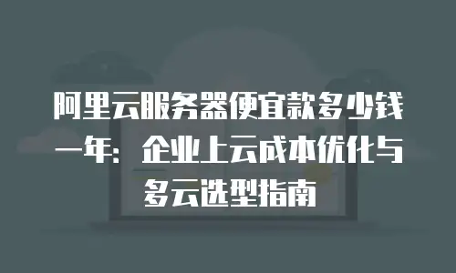 阿里云服务器便宜款多少钱一年：企业上云成本优化与多云选型指南