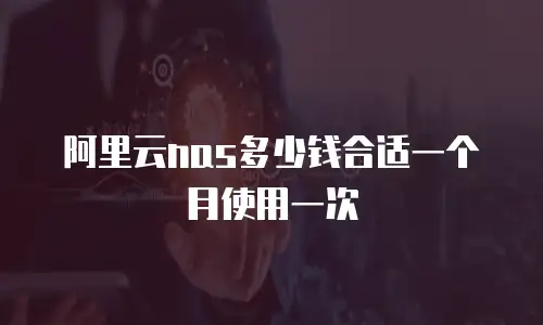阿里云nas多少钱合适一个月使用一次
