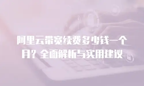 阿里云带宽续费多少钱一个月？全面解析与实用建议
