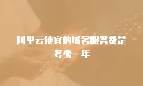 阿里云便宜的域名服务费是多少一年