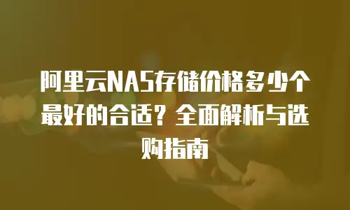 阿里云NAS存储价格多少个最好的合适？全面解析与选购指南