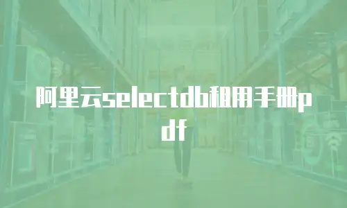 阿里云selectdb租用手册pdf