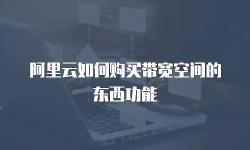 阿里云如何购买带宽空间的东西功能