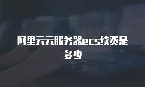 阿里云云服务器ecs续费是多少