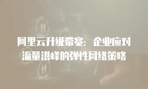 阿里云升级带宽：企业应对流量洪峰的弹性网络策略