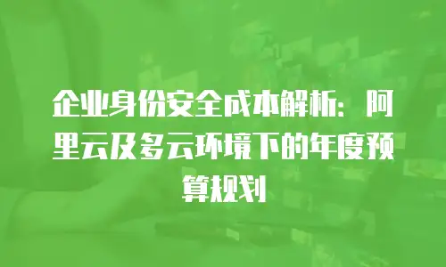 企业身份安全成本解析：阿里云及多云环境下的年度预算规划