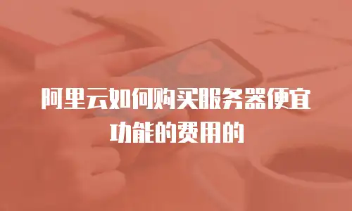 阿里云如何购买服务器便宜功能的费用的