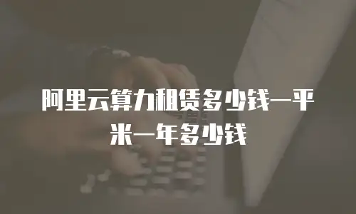阿里云算力租赁多少钱一平米一年多少钱