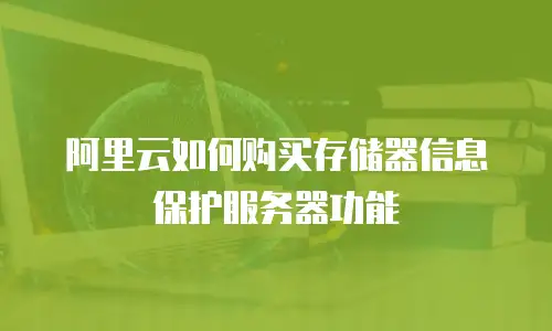 阿里云如何购买存储器信息保护服务器功能
