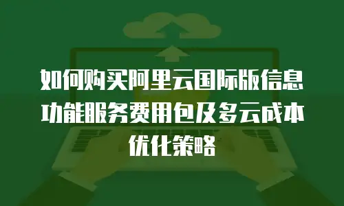 如何购买阿里云国际版信息功能服务费用包及多云成本优化策略